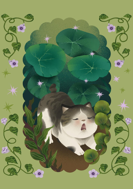 Garden Cat | Digital, Adobe Photoshop